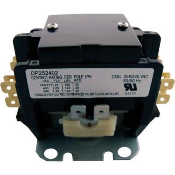 Sealed Unit Parts Co Contactor 25 Amps 240V 2 Pole DP252402